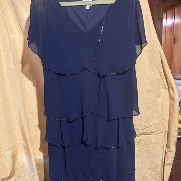 Patra Tiered Beaded Evening Dress - Picture 2 of 5